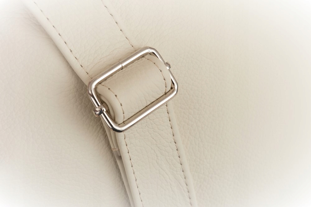 ŚMIETANKOWA TOREBKA SKÓRA NATURALNA KREMOWA TOREBKA PLECAK A4 TORBA ECRU Odcień śmietanka (ivory)