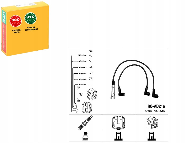 Sada Zapalovacích Kabelů Audi 100 200 80 90 Ca