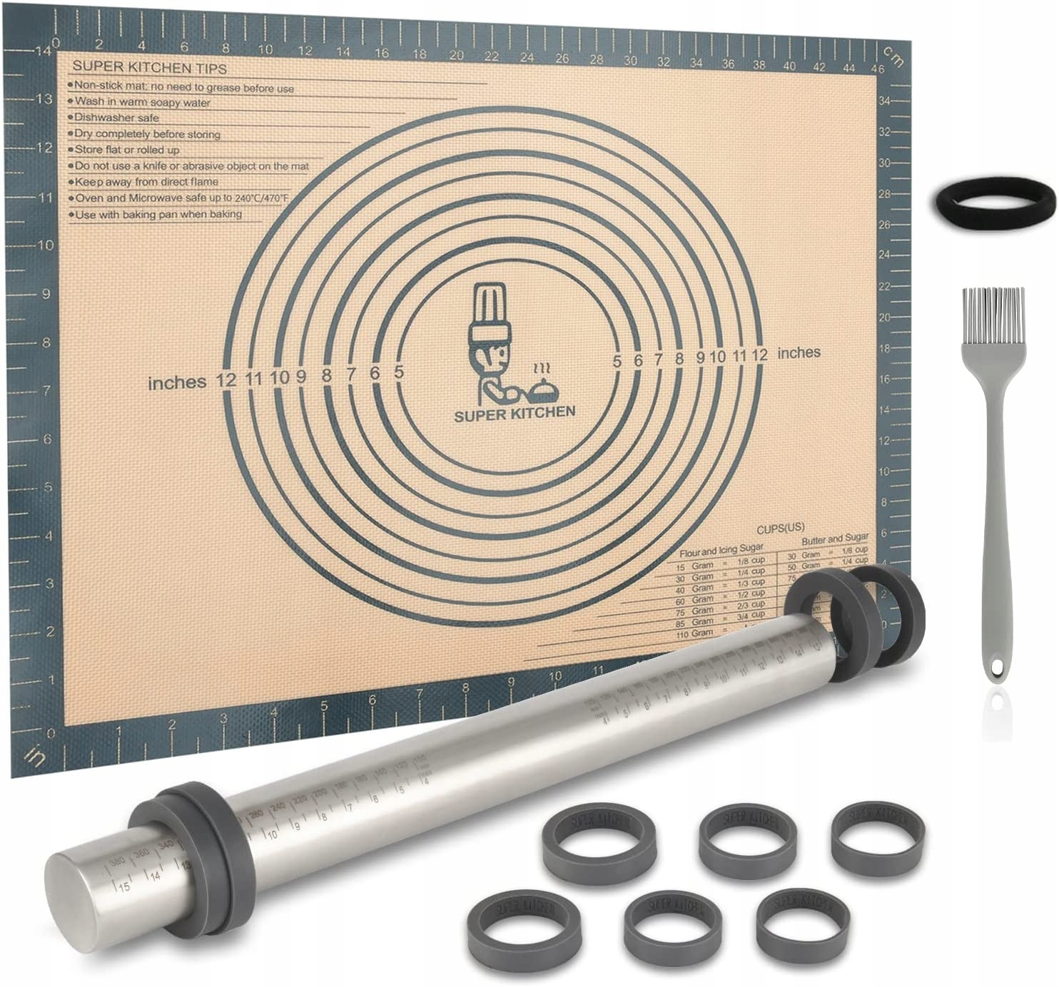 

Mata Do Pieczenia Silikonowa Antyslip Zestaw 50x40