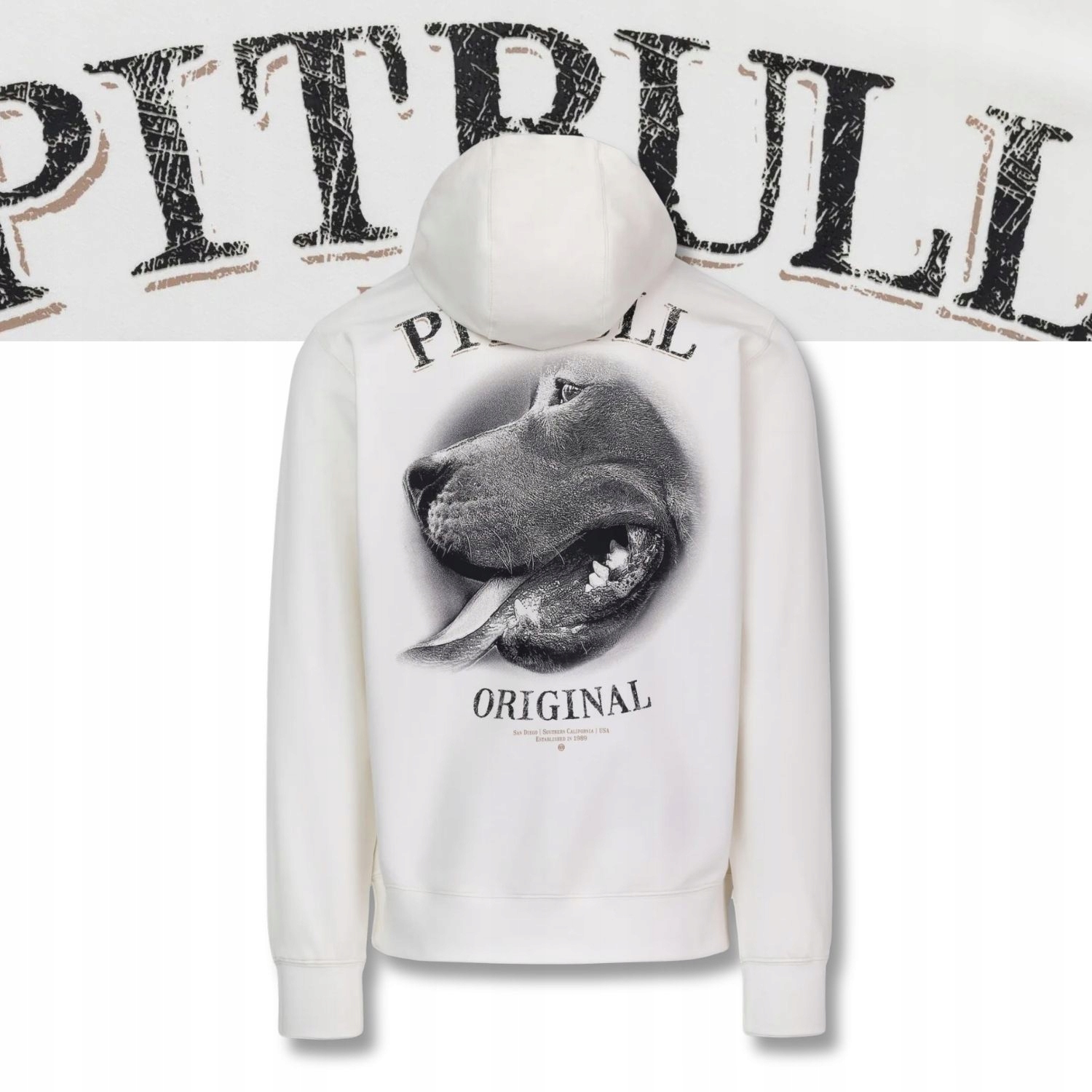 Pánská Mikina s kapucí Pitbull Midnight Silnější s potiskem S