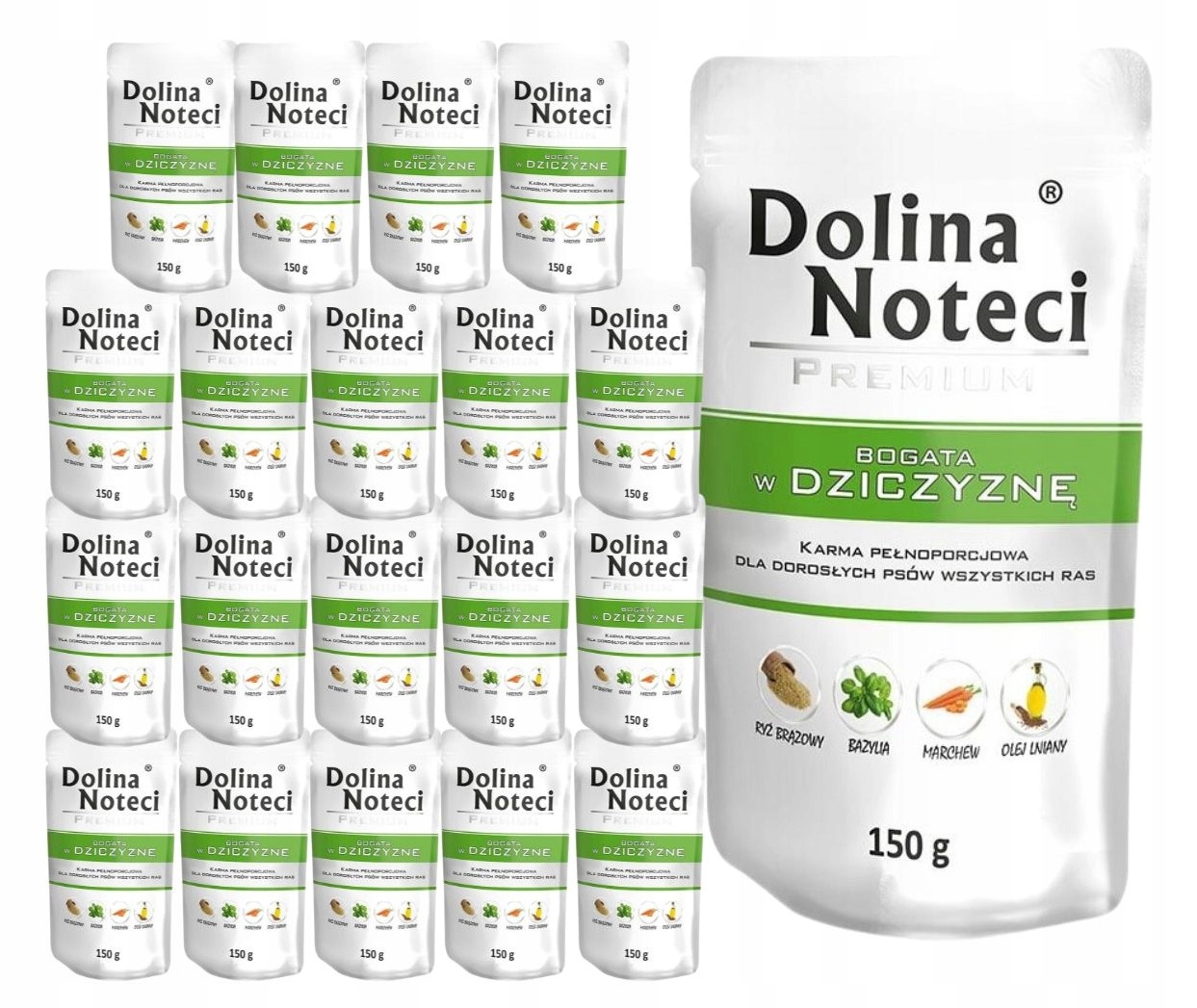 Levně Dolina Noteci Premium vlhké krmivo pro psy, bohaté na zvěřinu, 20x150 g