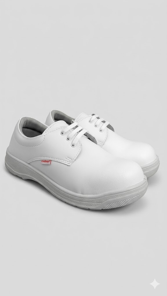 Codeor Buty Robocze Białe Sznurowane Z Podnoskiem 35 6DA