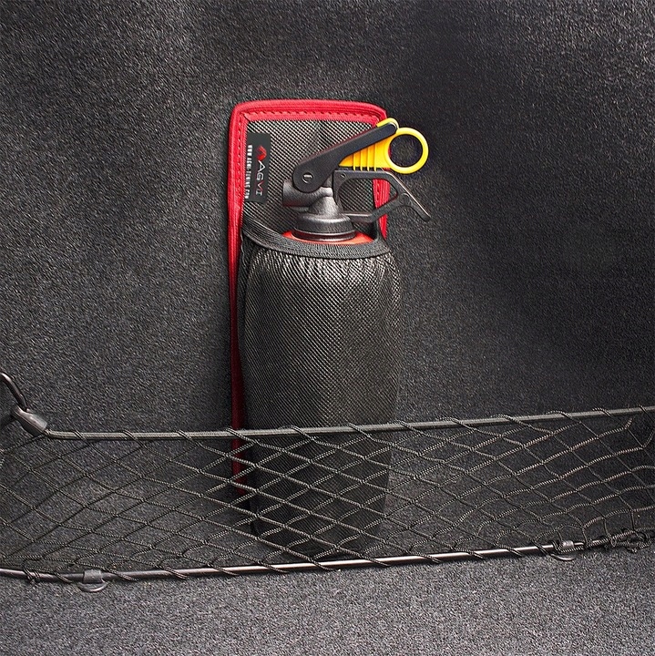 UCHWYT NA GAŚNICĘ SAMOCHODOWĄ DO BAGAŻNIKA MOCOWANIE NA RZEP RED Producent Agmi