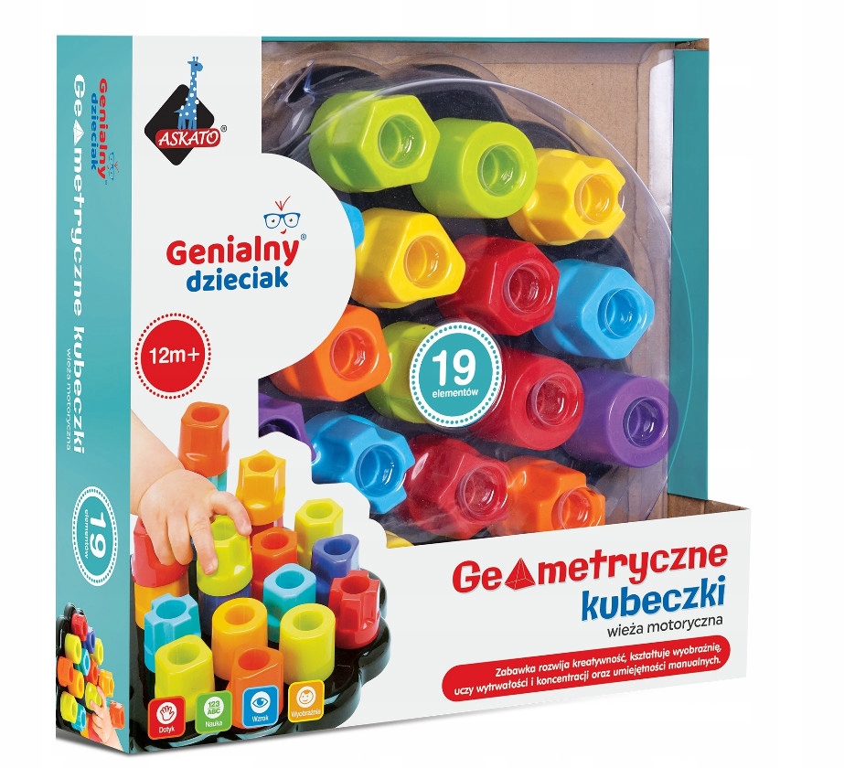 

116969 Geometryczne Kubeczki Wieża Klocki