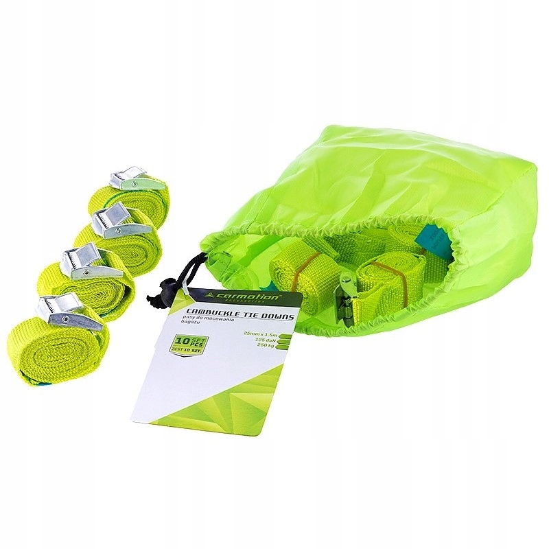 Pasy do mocowania bagażu 25mm x 1.5mb 125daN 250kg zestaw 10szt. *worek*