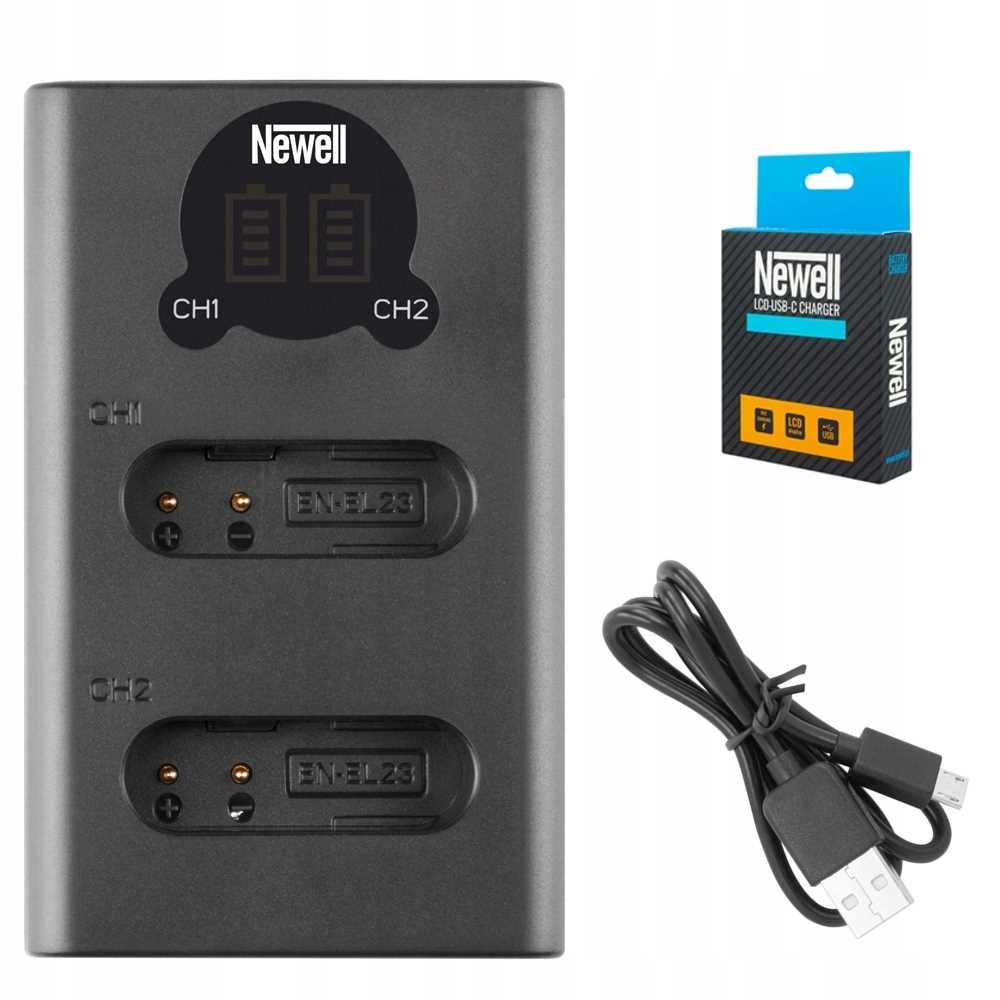 ŁADOWARKA USB na 2 aku do NIKON COOLPIX P900 Dual