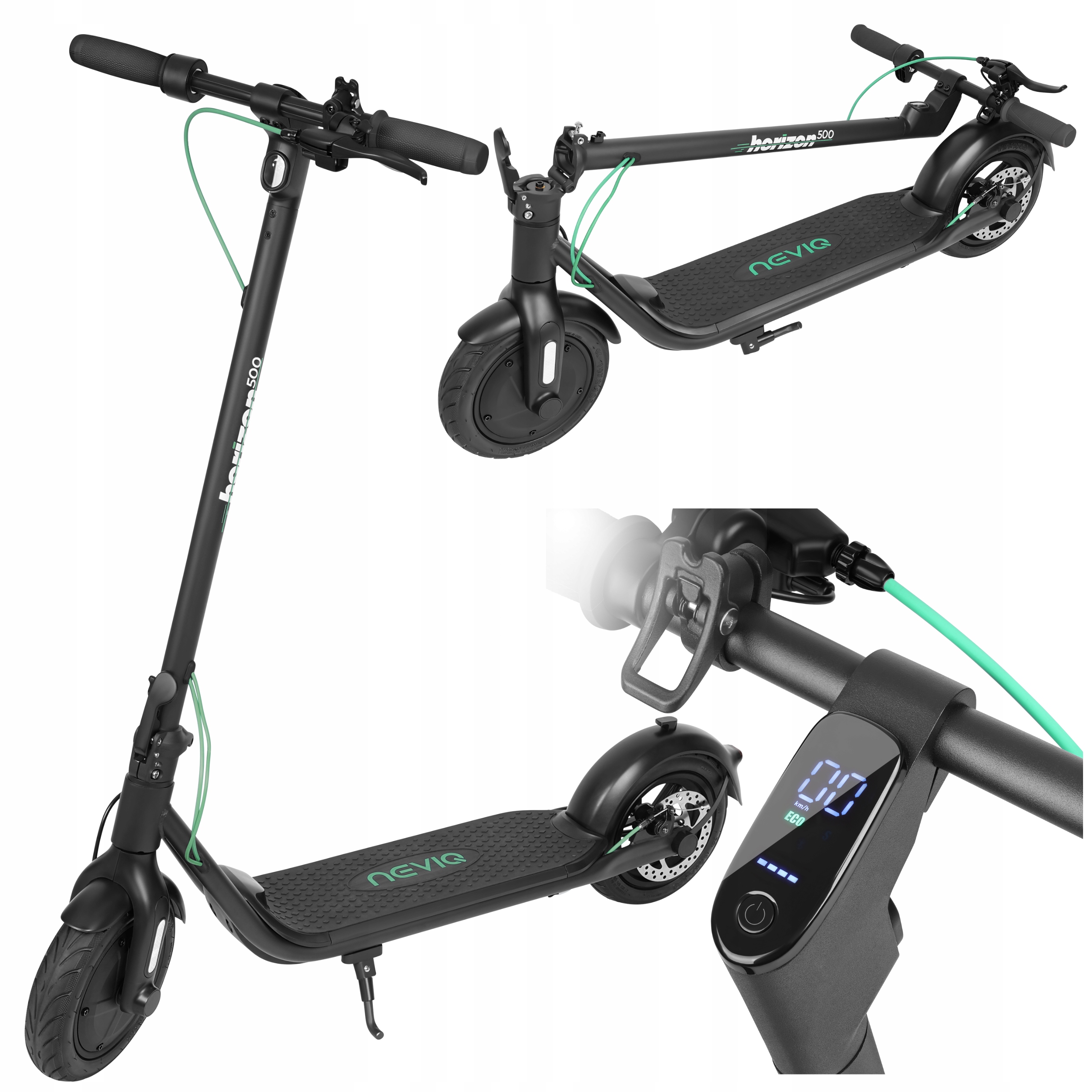 Hulajnoga elektryczna dla dorosłych składana Neviq 500W Duży Zasięg 38km