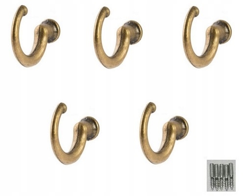 

5 Szt. Wieszaki Wkręcane Małe Pojedyncze Haczyki