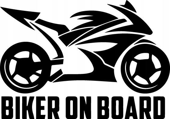 

Naklejka na auto Biker On Board Motocykl