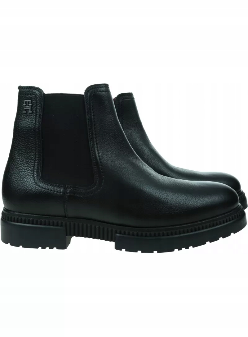 Kotníkové Boty Boty Tommy Hilfiger Comfort Cleated Thermo Lth Chel FM0FM04650 B