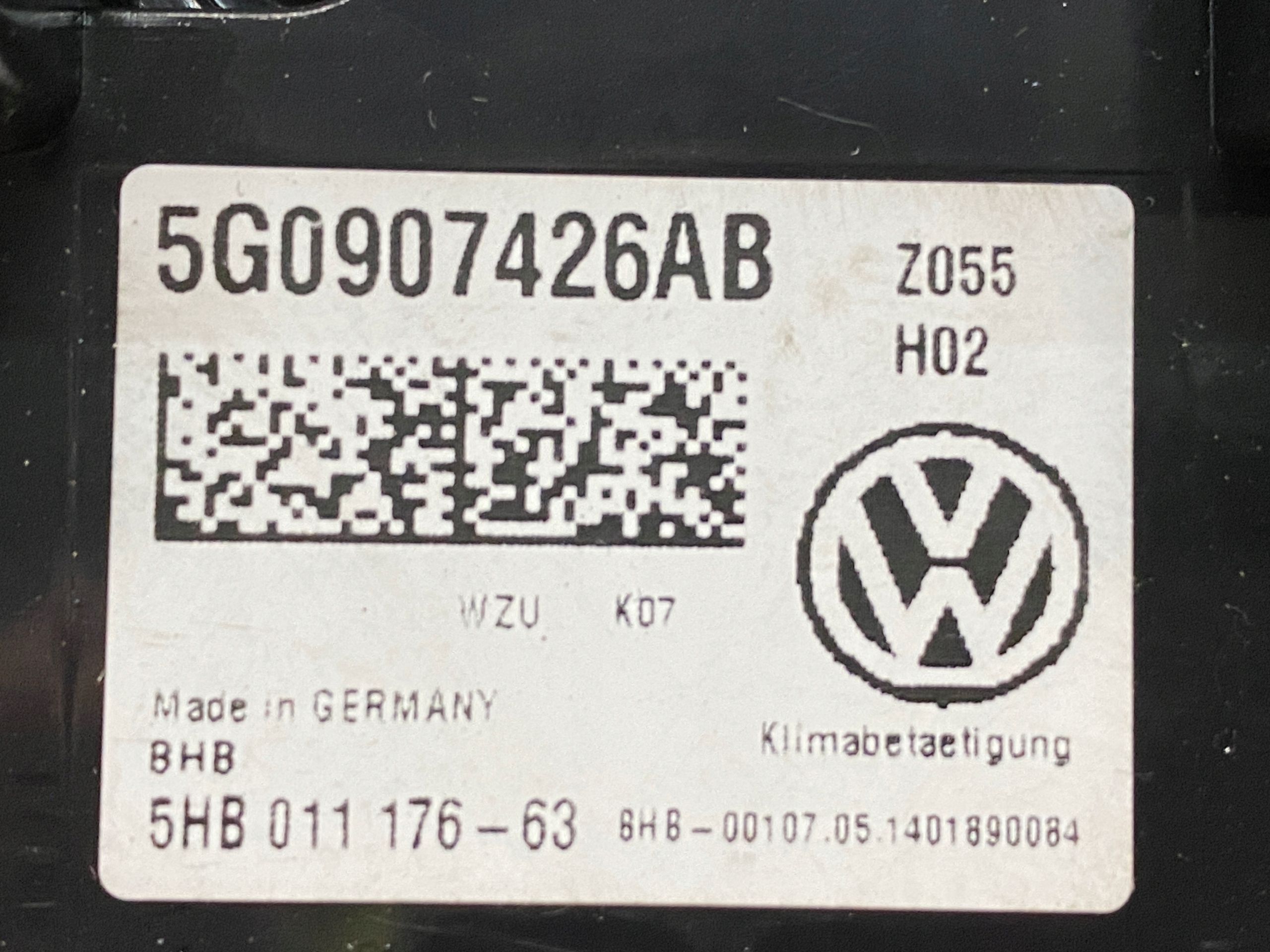 VW ARTEON GOLF PASSAT TOURAN Unite commande clima 5G0907426AB