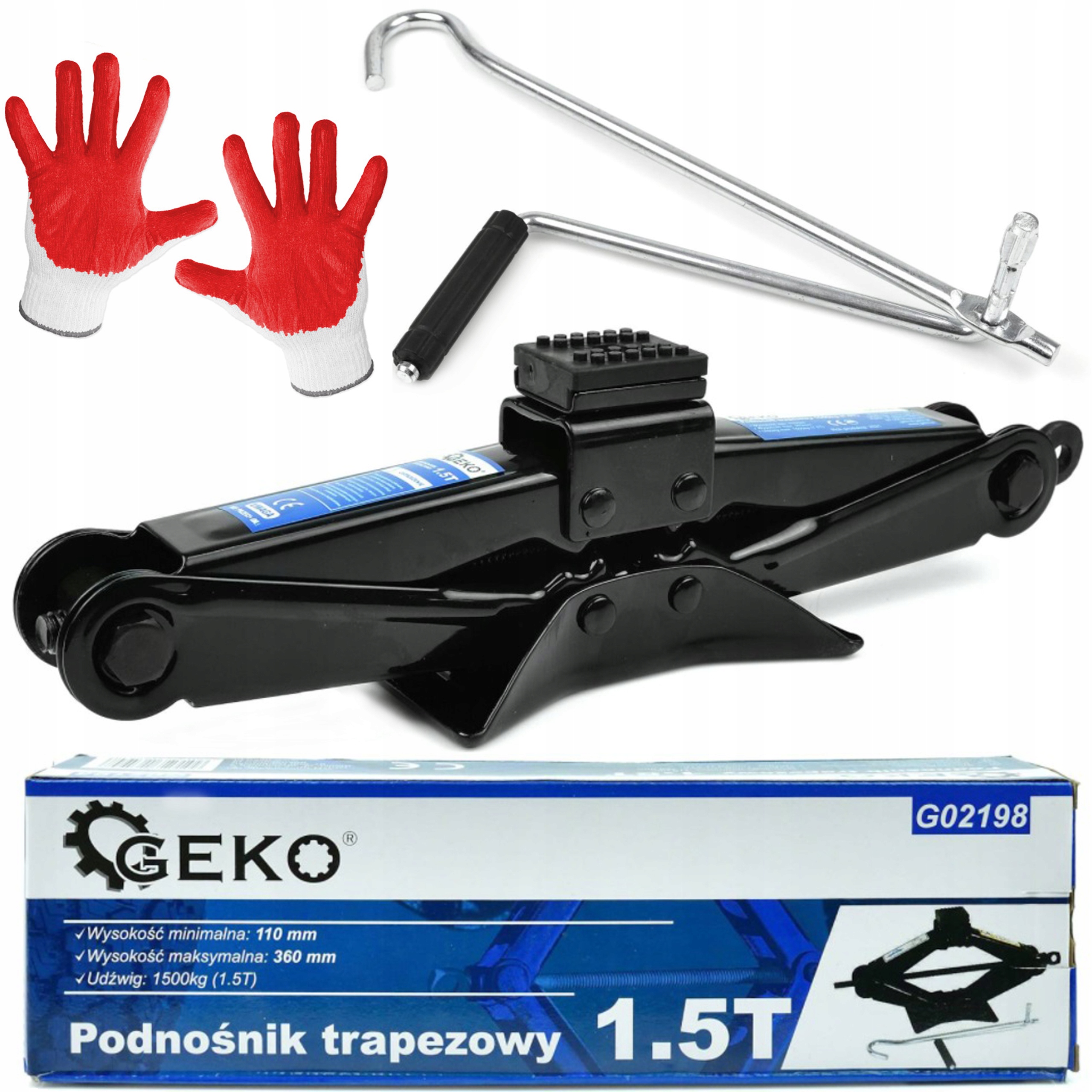 

Podnośnik Samochodowy Lewarek Trapezowy Klucz