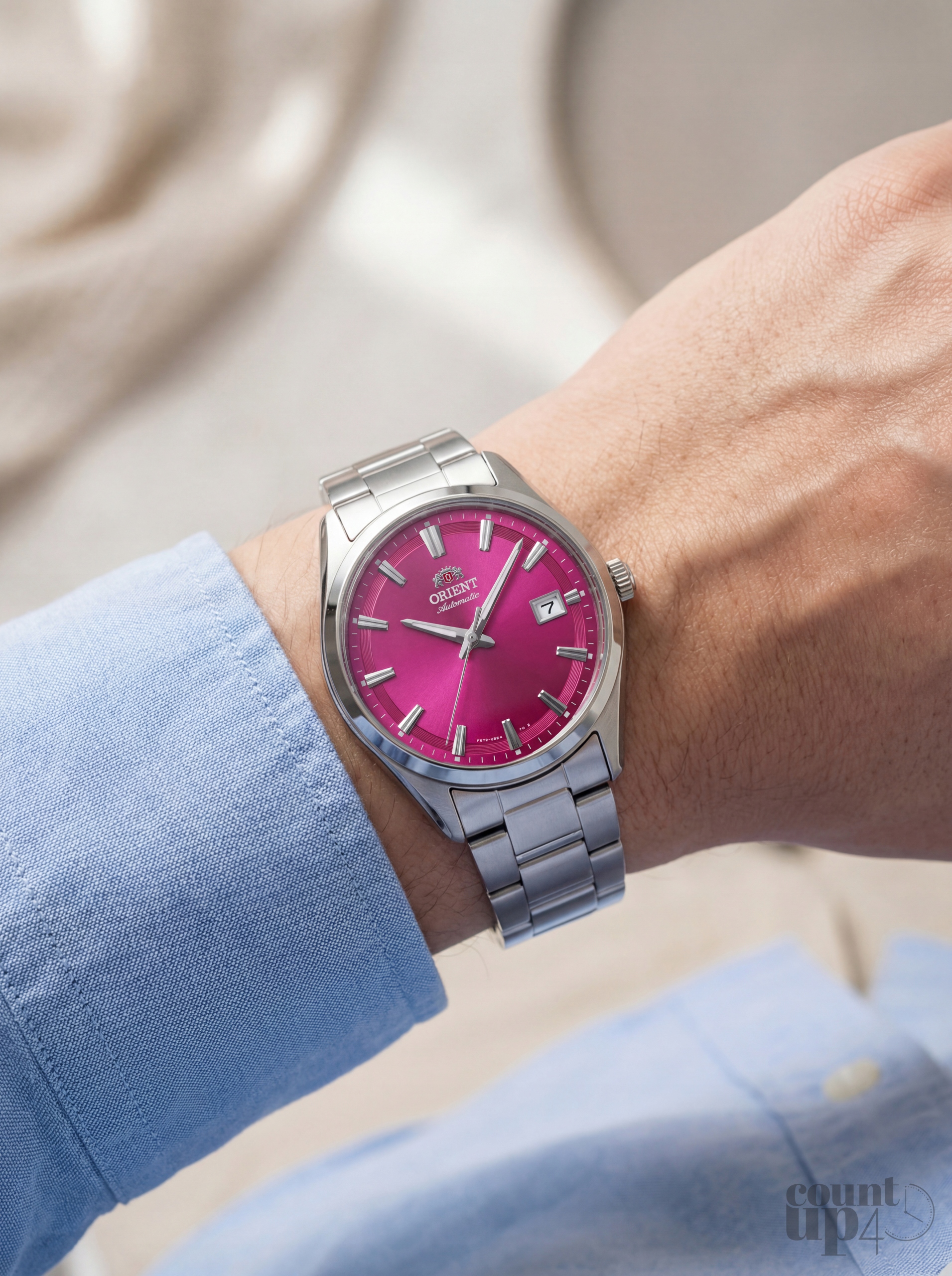 Hodinky Orient Contemporary Automatic Stretto Date RA-AC0R07P30B 38,50 mm