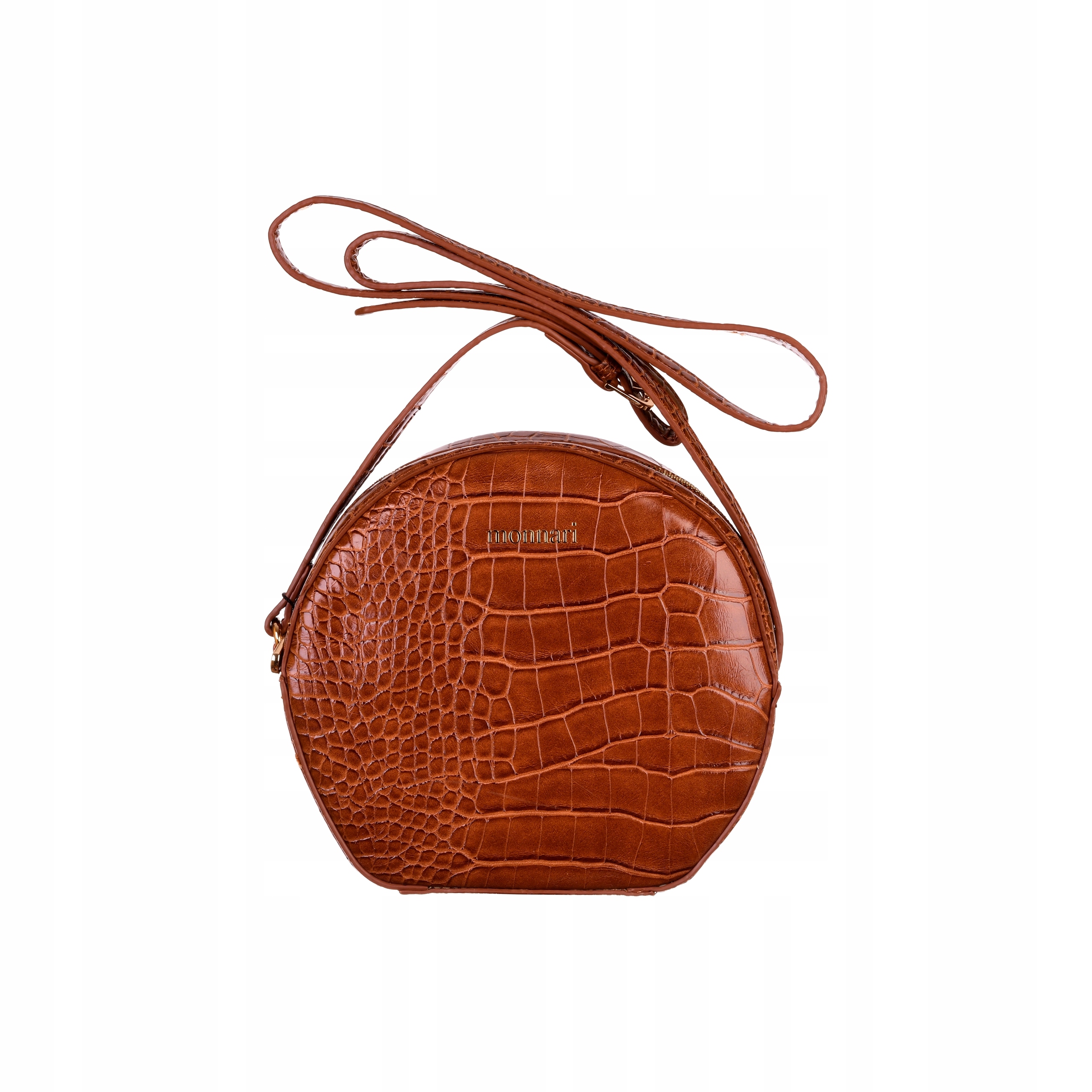 Torebka MONNARI Listonoszka Logo Na Ramię Okrągła Styl miejski