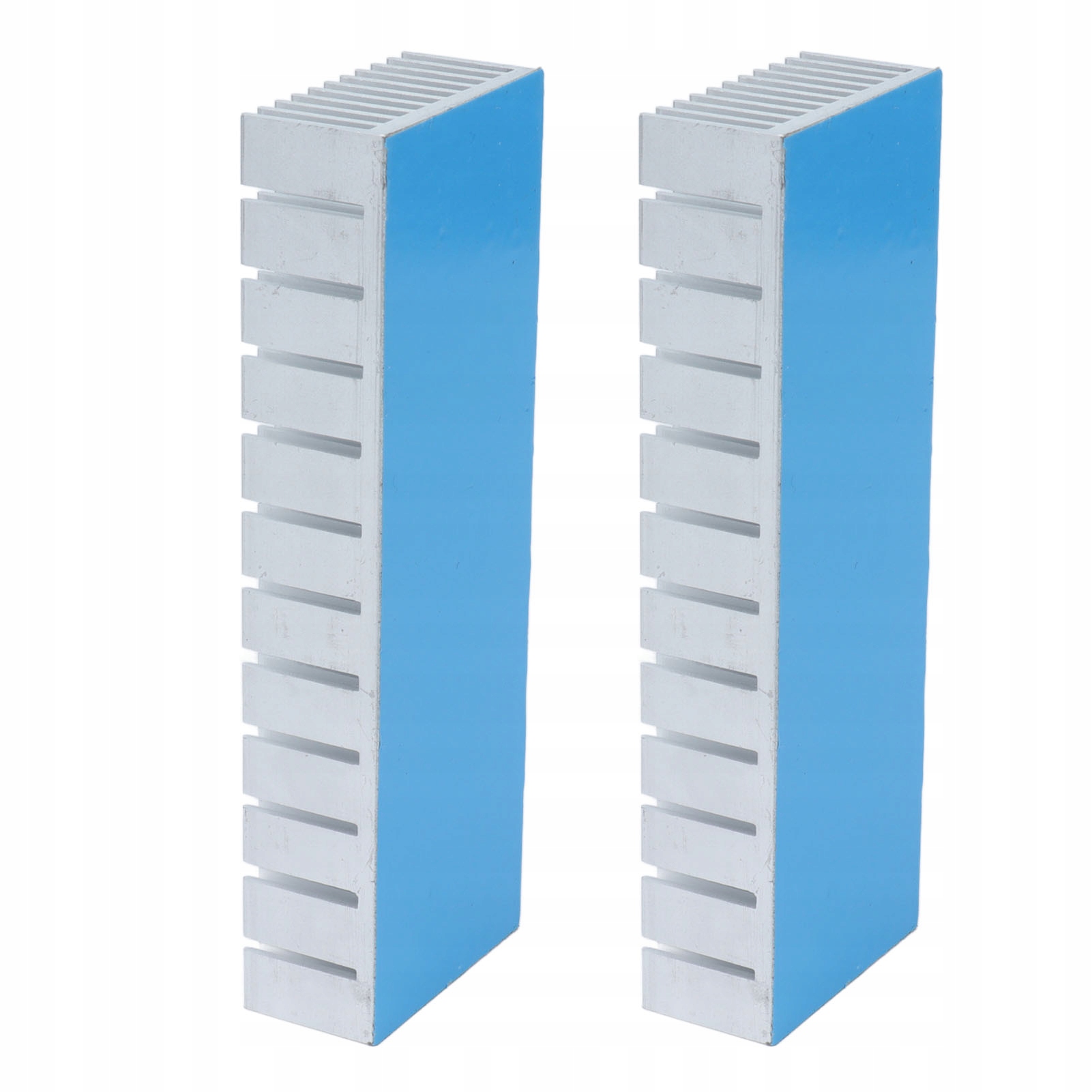 2 szt. Aluminiowy Radiator Chłodzący Moduł z Rowkami do CPU, Płyty Głównej 120x40x20mm