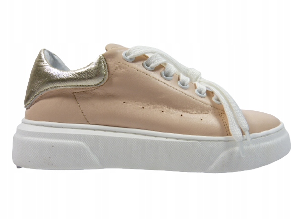 Polobotky R.Polański 40 pudrové kožené tenisky sportovní dámské boty