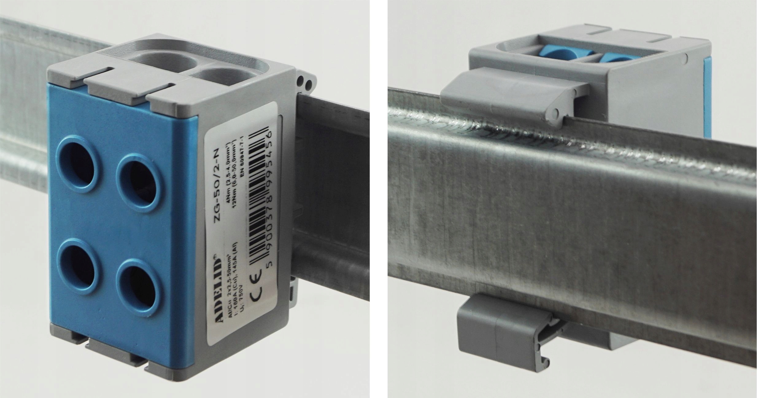 ZŁĄCZKA SZYNOWA PODWÓJNA NIEBIESKA 4X 2,5-50mm2 Stan opakowania oryginalne