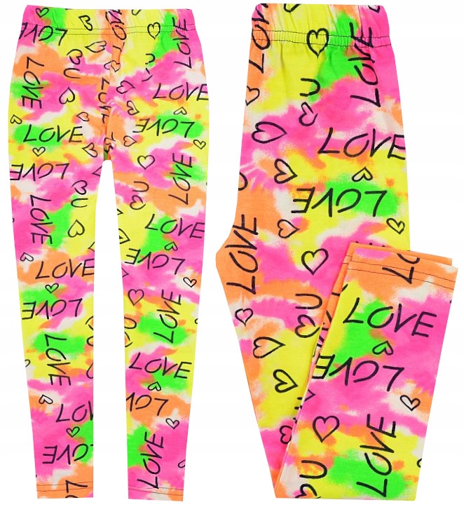 

Getry Legginsy Kolorowe Neonowe Love 110 H001F