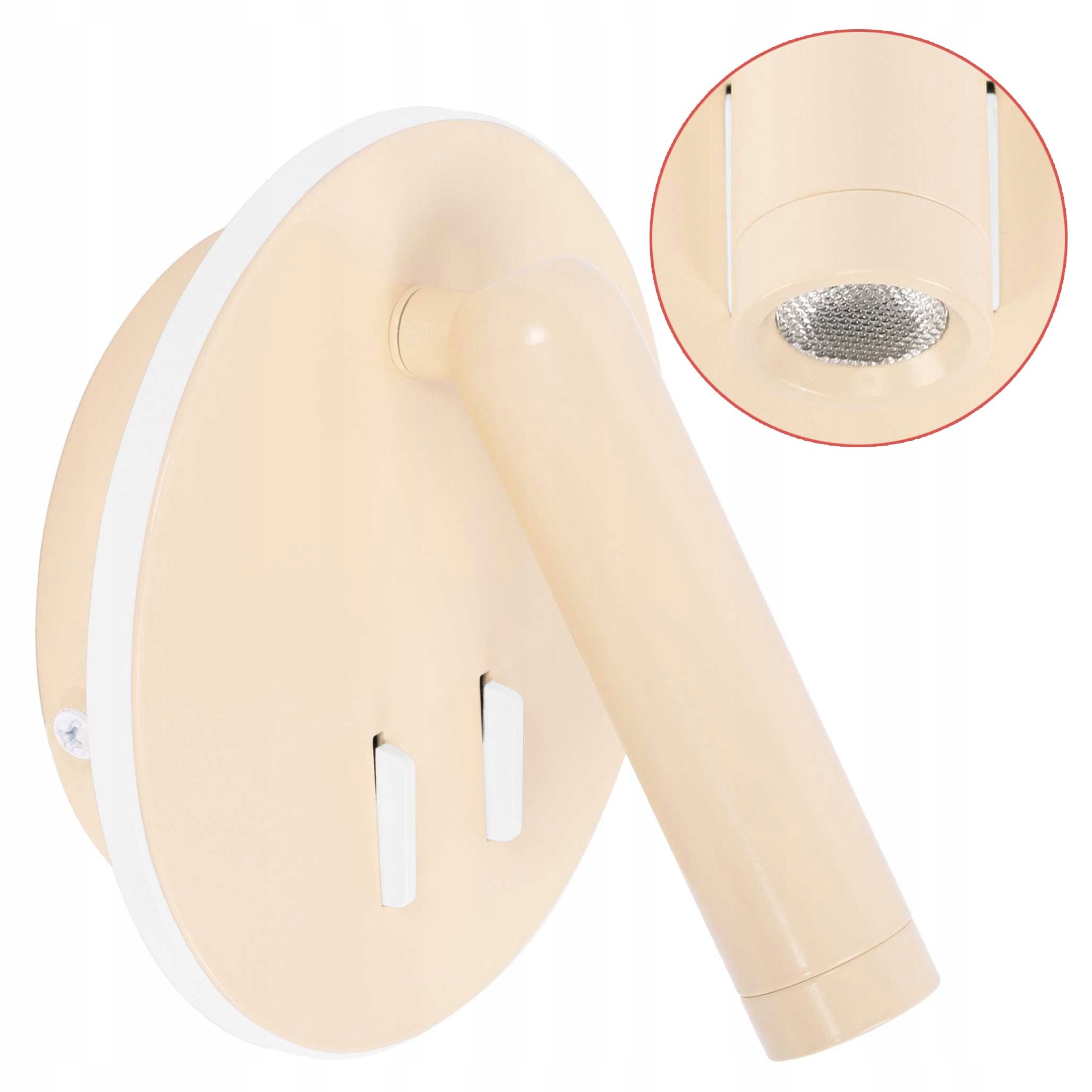 Nástěnné svítidlo Led reflektor Béžové Nástěnné Led svítidlo Stmívatelná otočná lampa