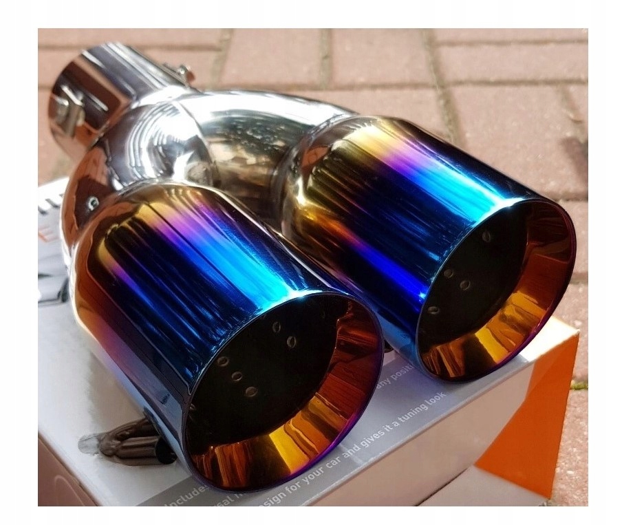 KONCOWKA WYDECHU SPORTOWA INOX DYFUZOR 2x 76mm Part manufacturer Automax