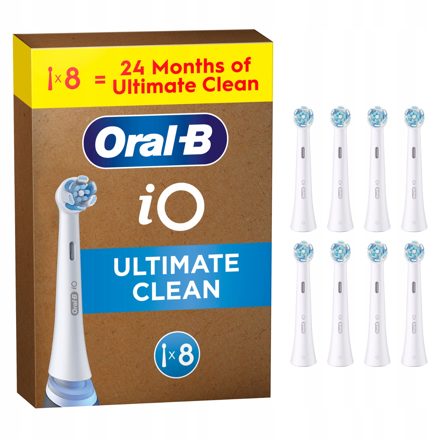 Oral-B iO Ultimate Clean White Końcówki do szczoteczki elektrycznej 8 szt