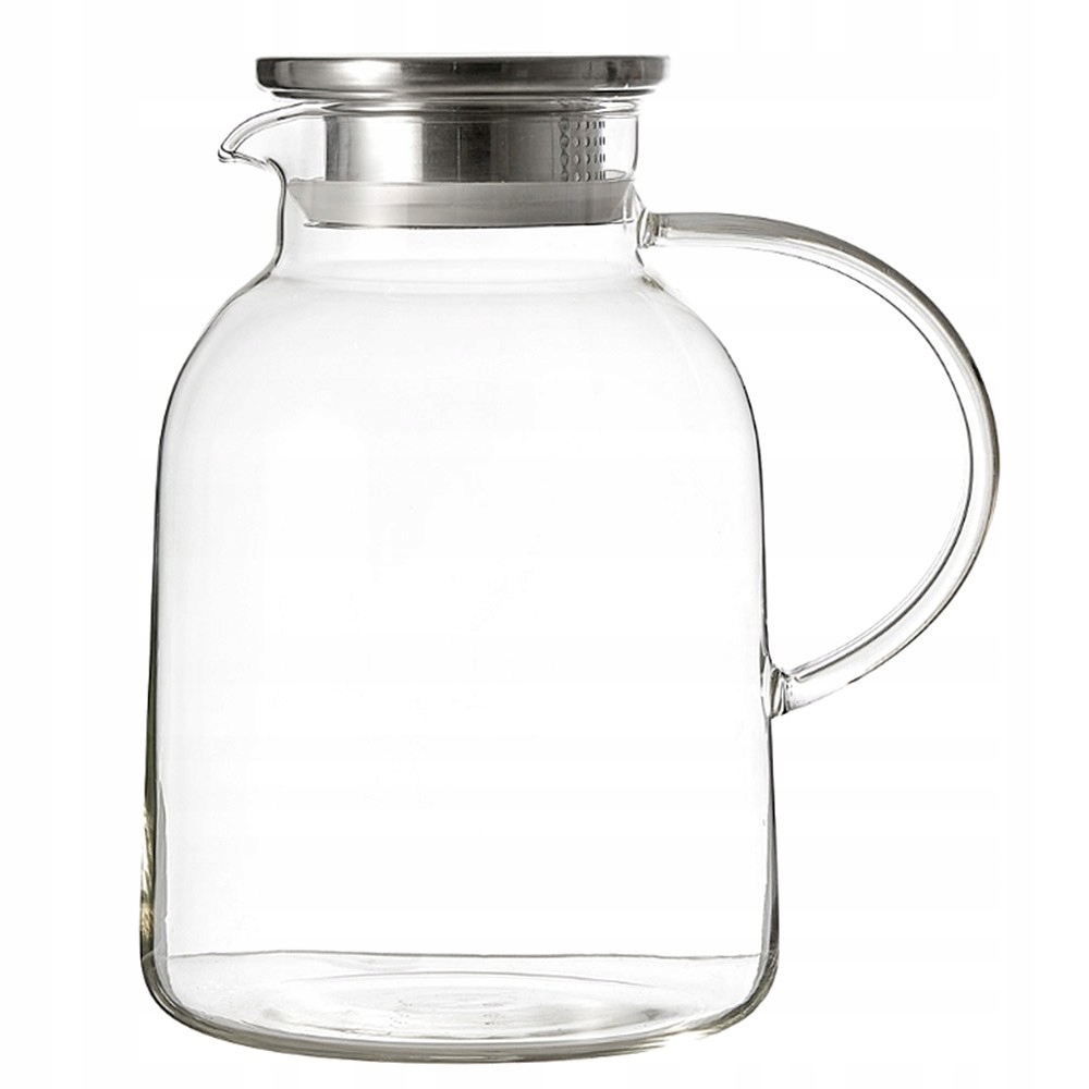 

Dzbanek Szklany Borokrzemowy Srebrny 2L Gładki