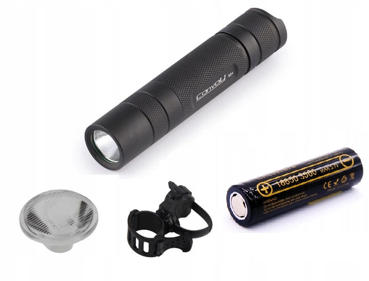 

Latarka Na Rower Convoy S2+ T6-4C Czarna Zestaw