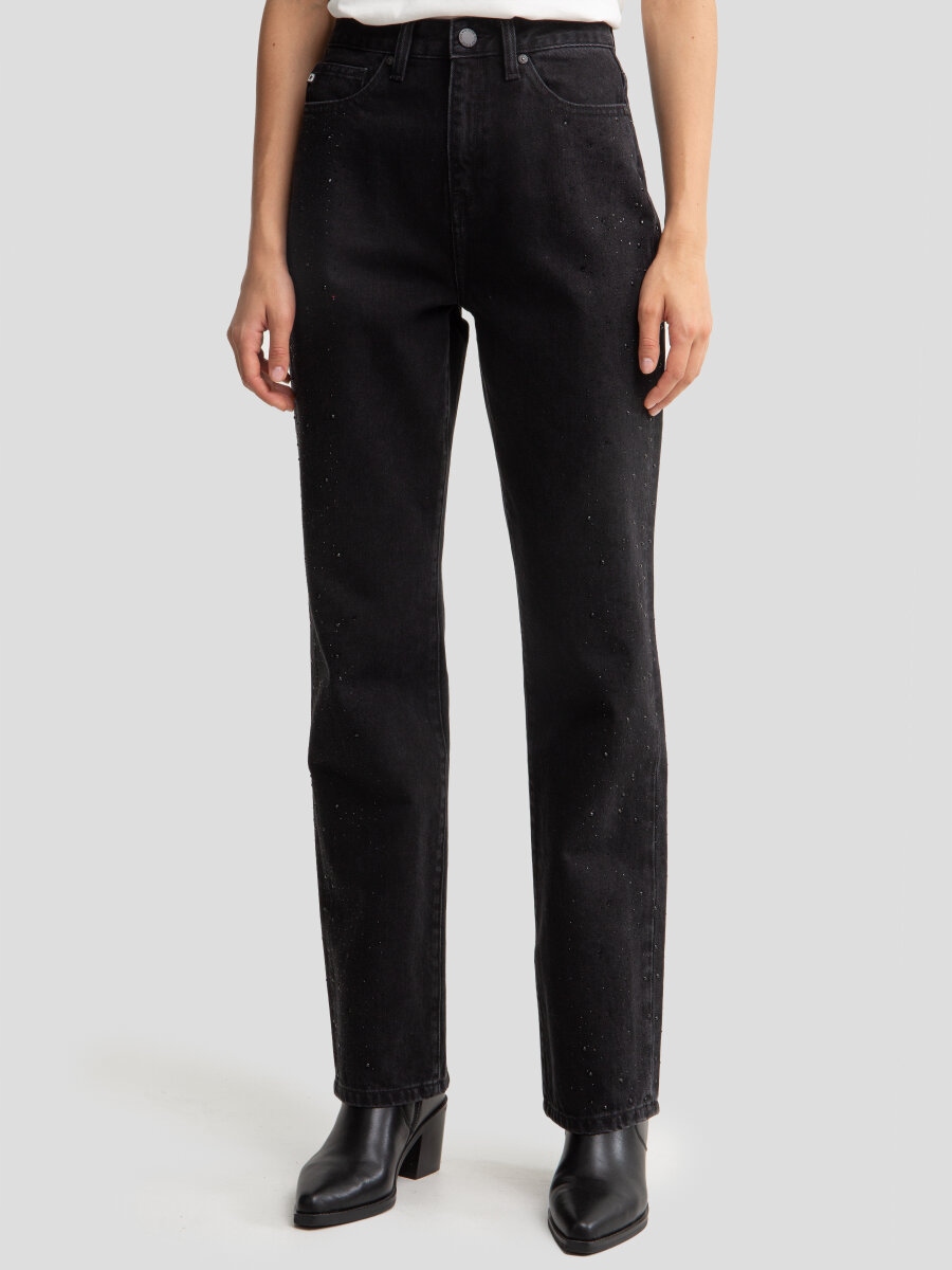 Big Star Dámské Džíny S Rovnou Nohavicí, Černé, Jade 925 W29 L32