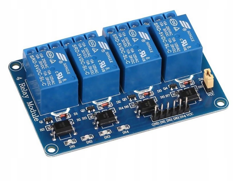 Przekaźnik moduł 4-kanałowy 5V 10A AVR ARM ARDUINO