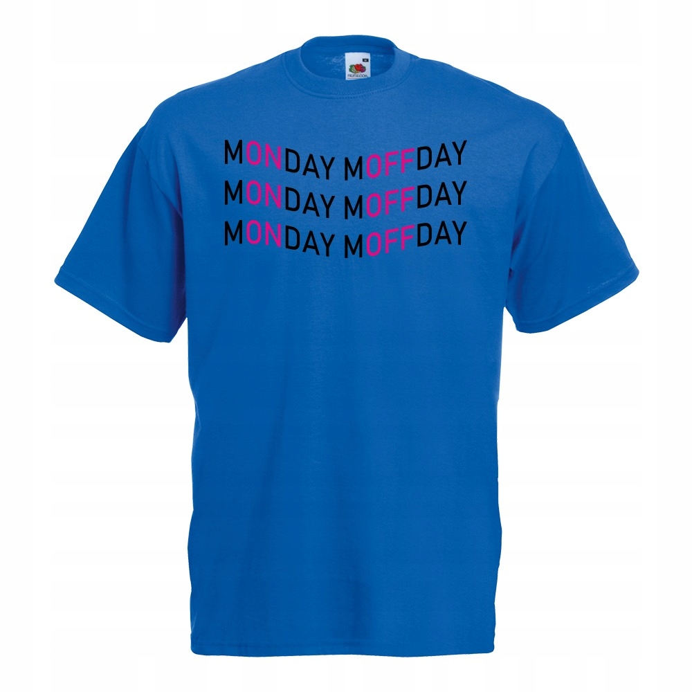 

Koszulka monday moffday poniedziałek XXL niebieska