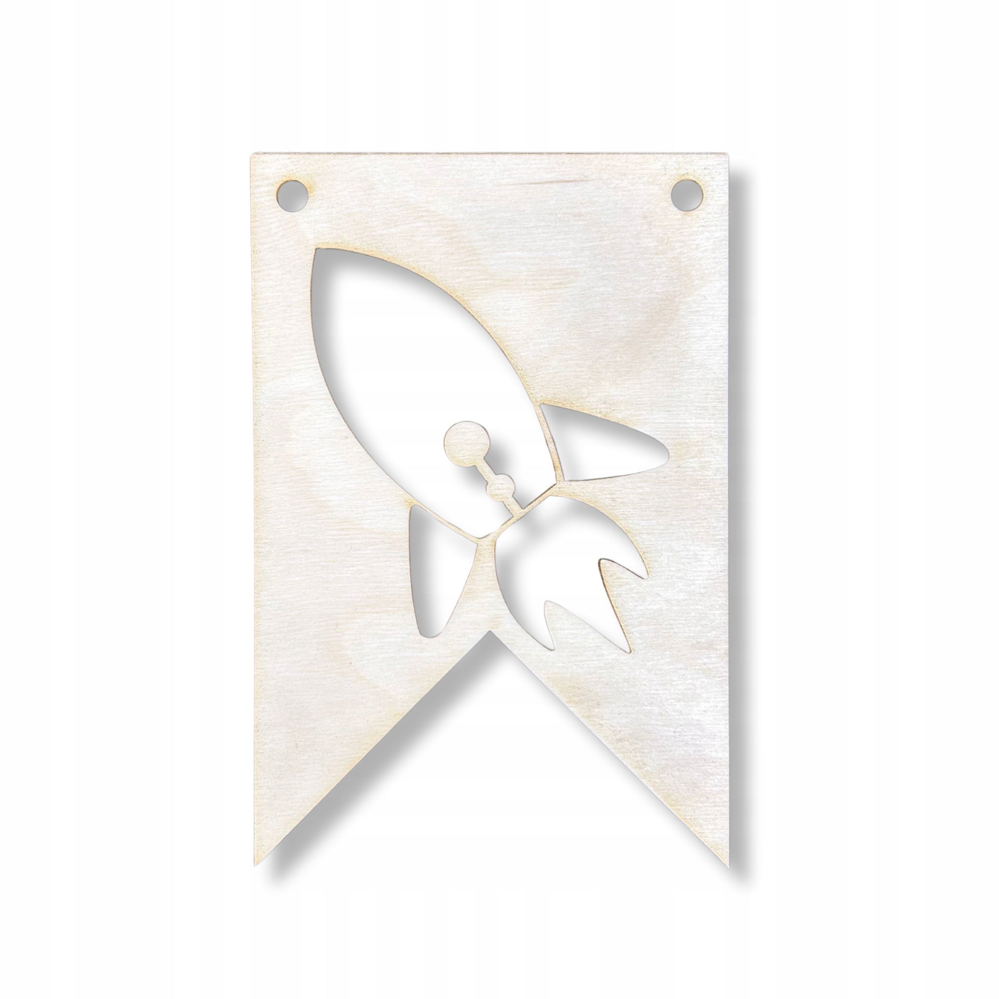 PROPORCZYK DREWNIANY GIRLANDA ZAWIESZKA CHORĄGIEWKA DEKOR EKO RAKIETA