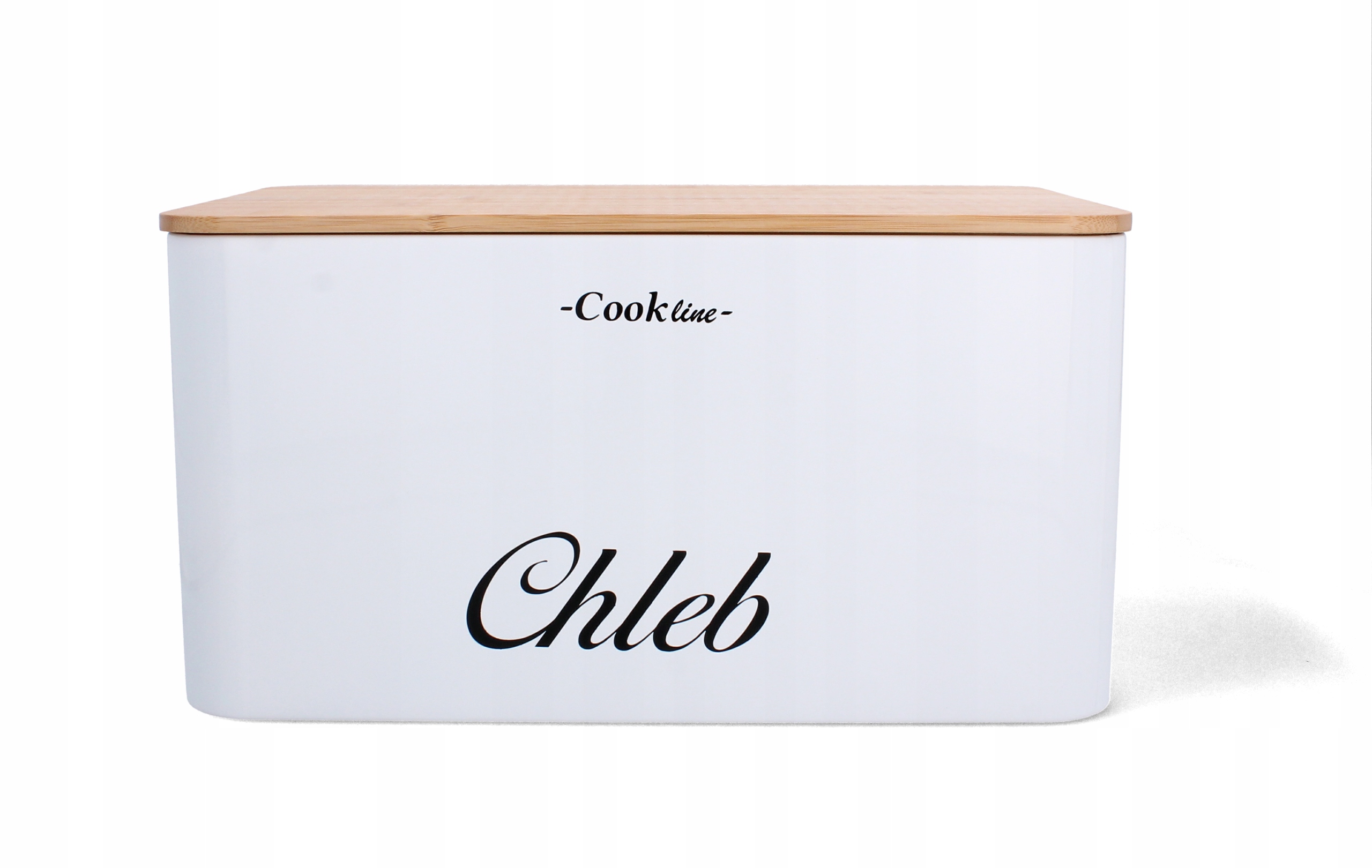 CHLEBAK EMALIOWANY Z POKRYWĄ BAMBUSOWĄ POJEMNIKI Kształt prostokątny