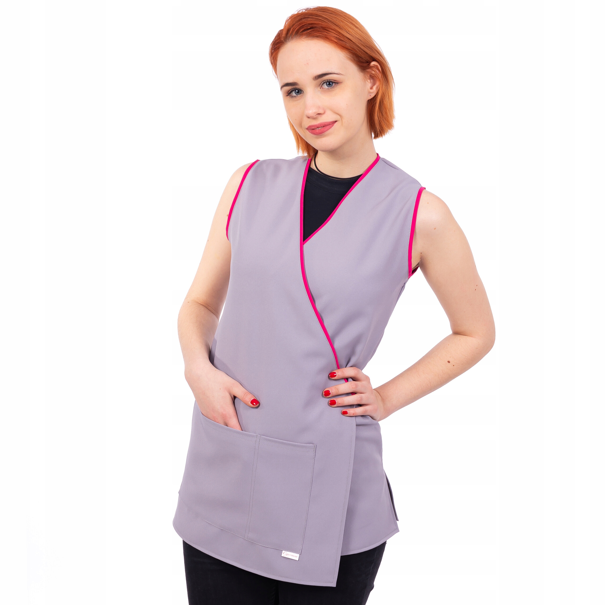 

Plamoodporny fartuch Bezrękawnik kosmetyczny L Spa