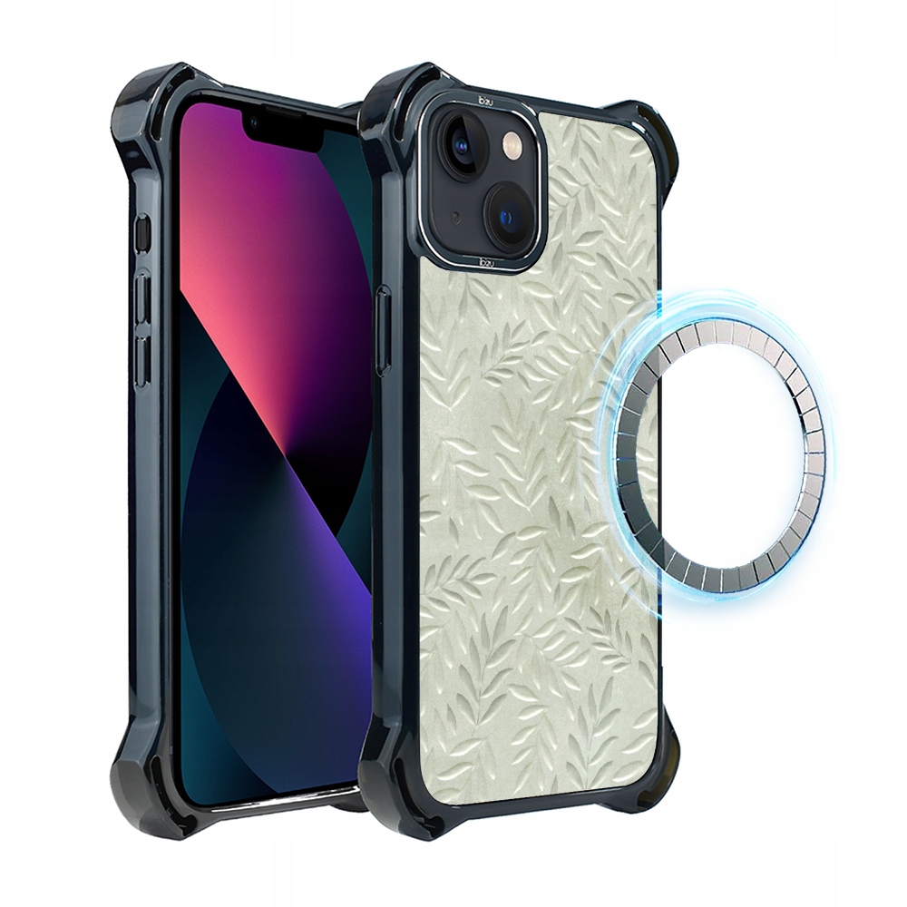 Pouzdro pro iPhone 13 Ibizu DropGuard Ultra s MagSafe, olivová stopa