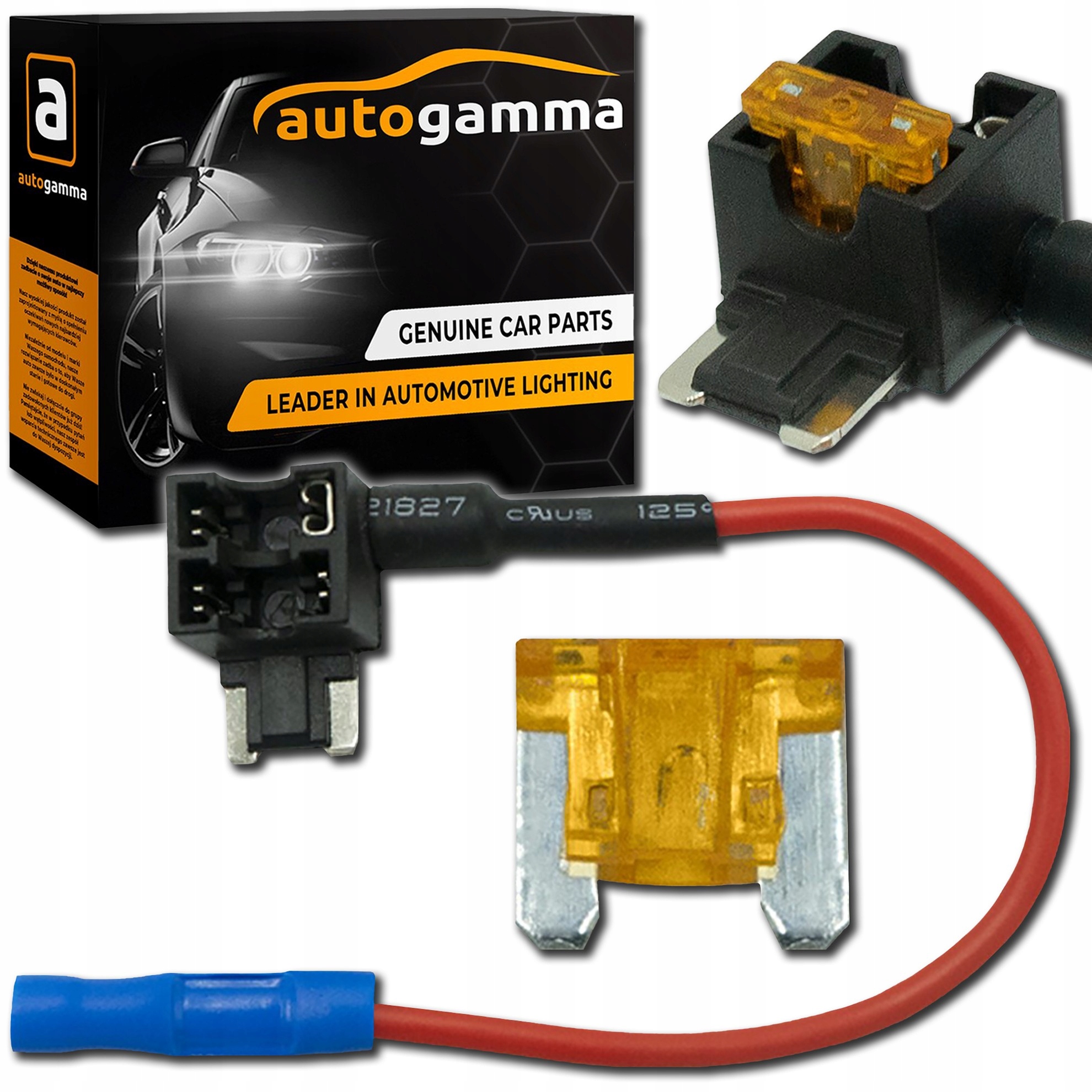 Gniazdo adapter bezpiecznika Mini niski profil Auto Gamma 2x 12V