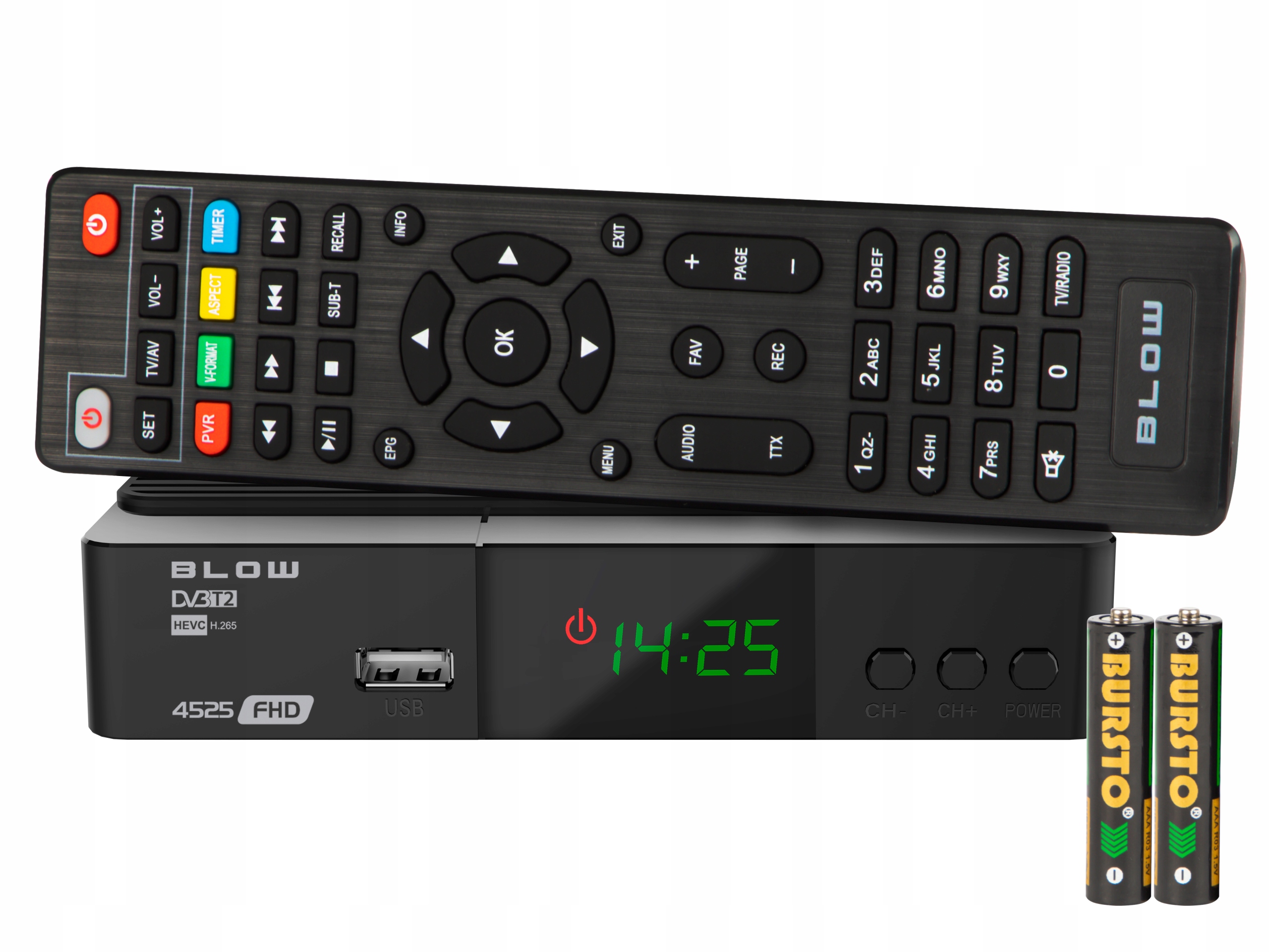 Tuner dekoder TV DVB-T DVB-T2 H.265 HEVC USB HDMI EAN 5900804125495