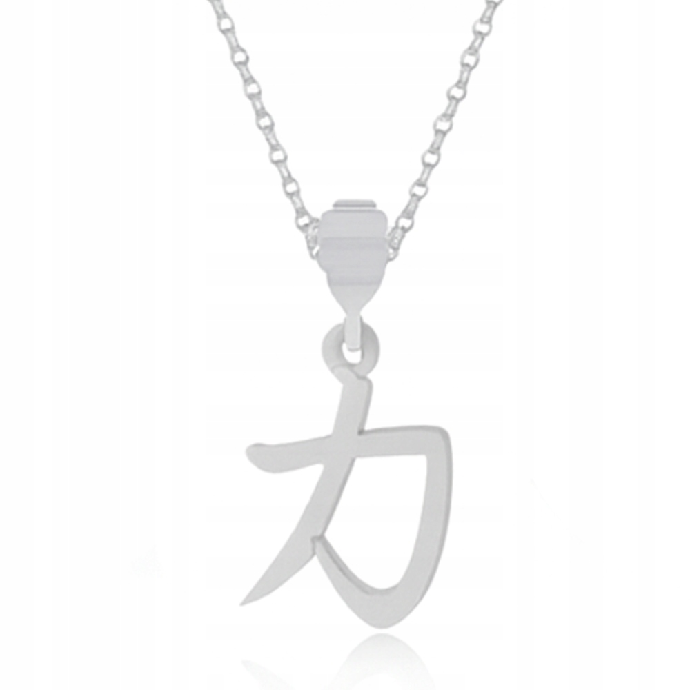 Kanji japonský znak síly síla stříbrný náhrdelník ankr stříbro 925