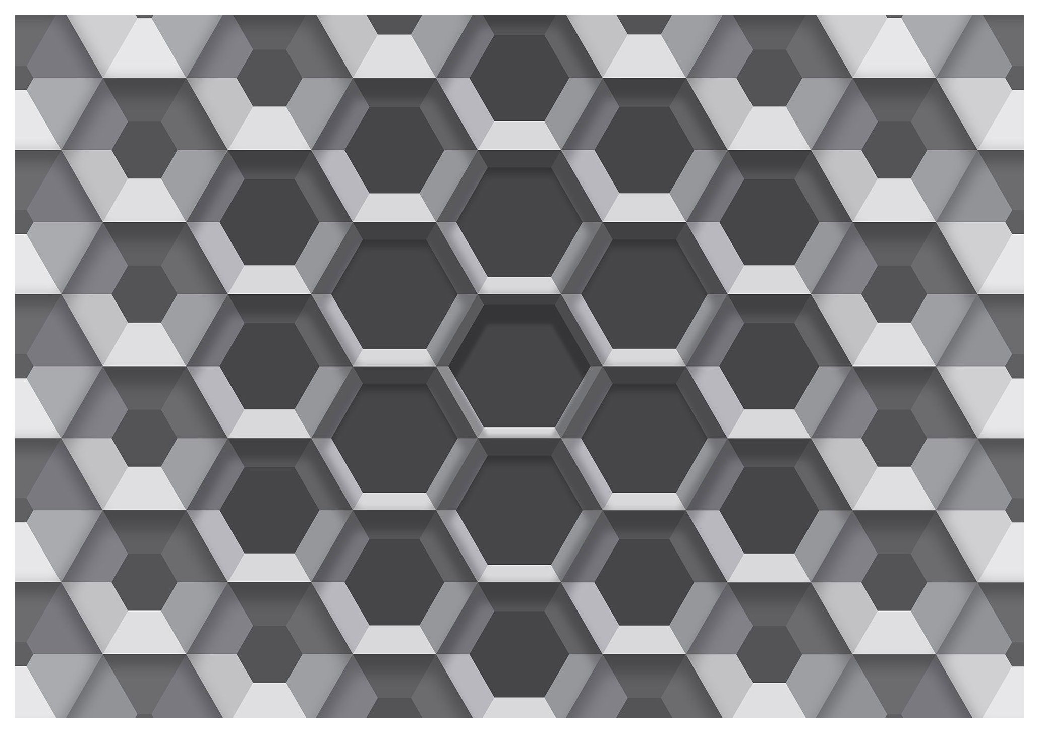 Fototapeta Šedá geometrie Šestiúhelníky Romb vinylová 520x318 lepidlo