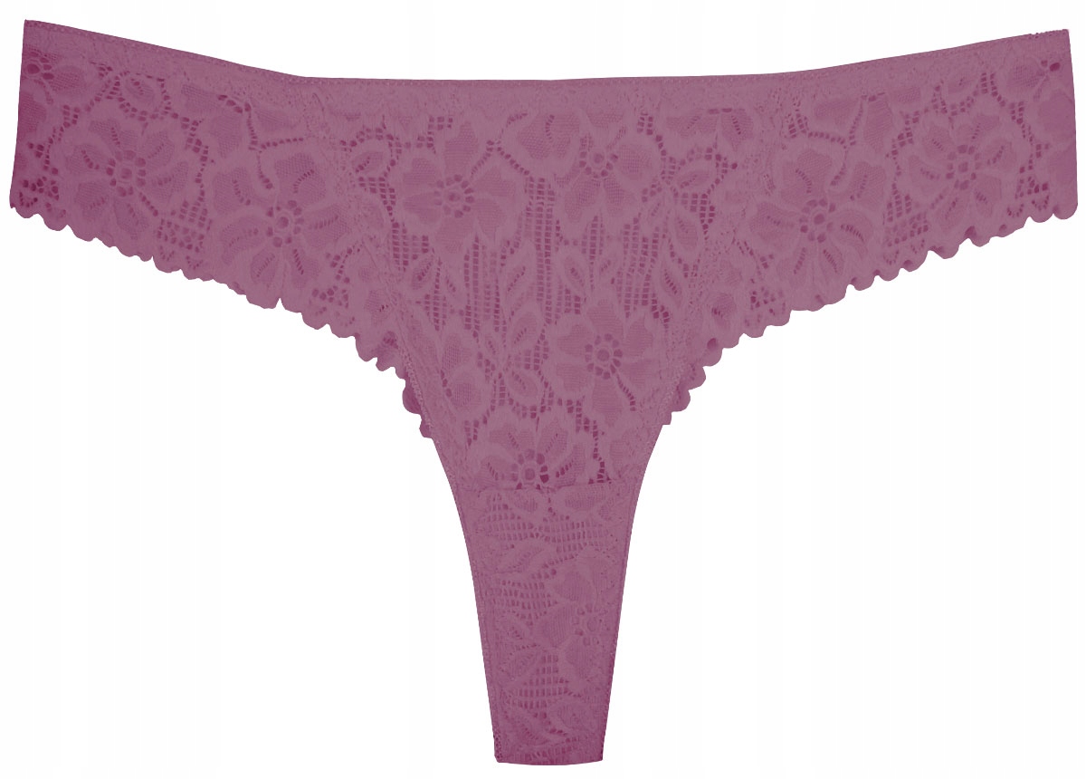 6x STRINGI DAMSKIE BAWEŁNIANE KORONKA Mia2 L Fason Stringi