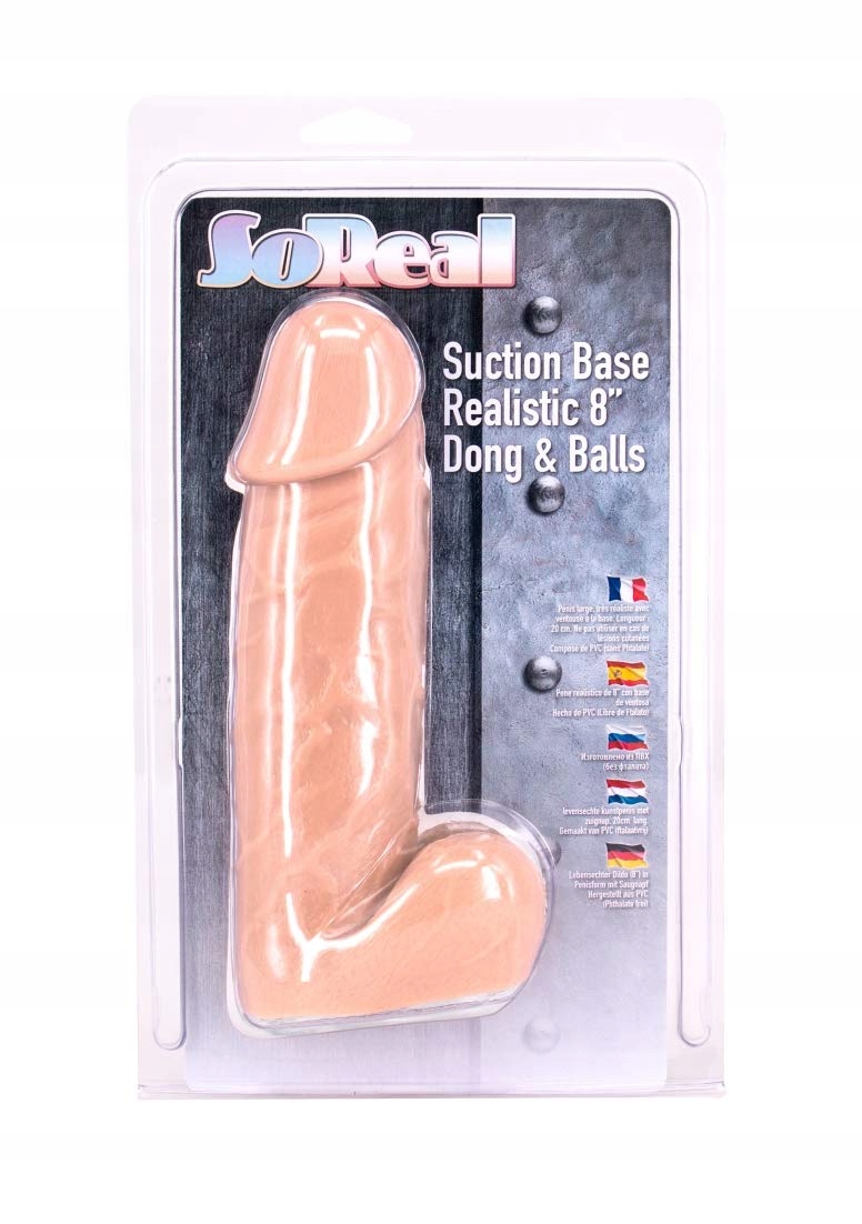 ZBF Realistyczny Dildo 8 Calowy z Przyssawką i Jądra — miniatura 4