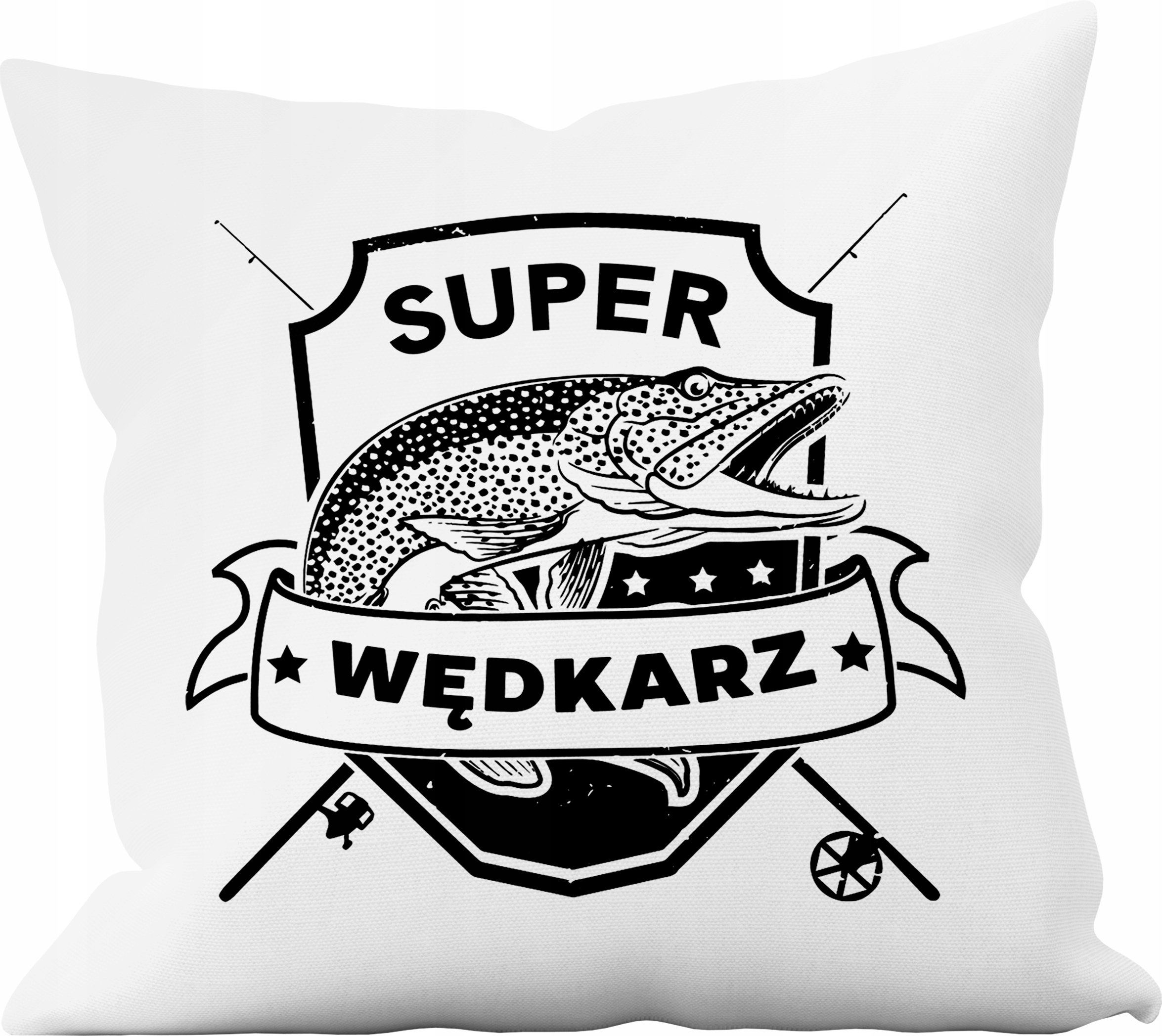 

Poduszka Wędkarza 40x40 Ryby Upominek+dowolne Imię