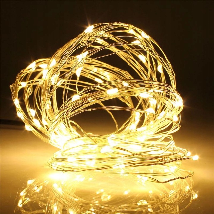 Lampki druciki na baterie RegMag 50 LED 5 m, ciepłe, z pilotem