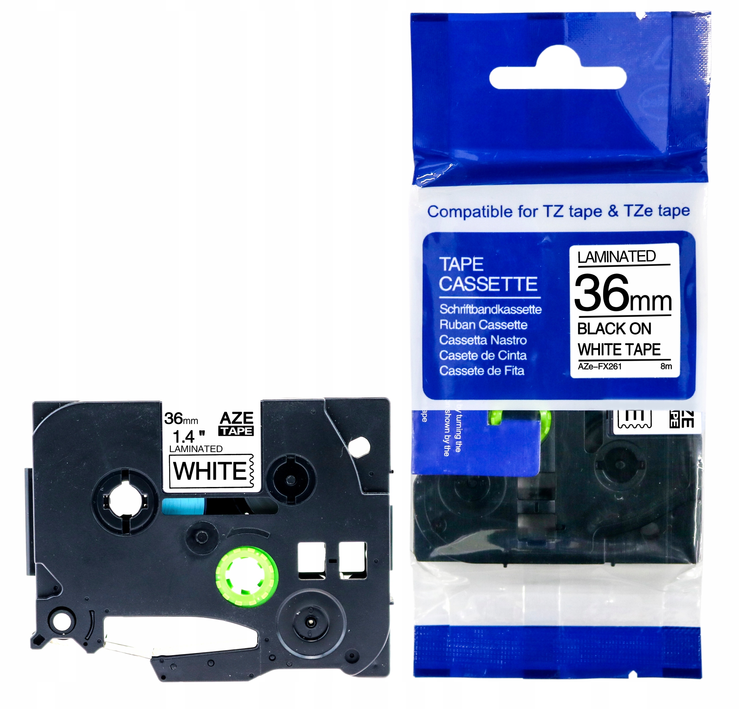 TAŚMA DO BROTHER biała TZe-FX261 36mm TZFX261 flex