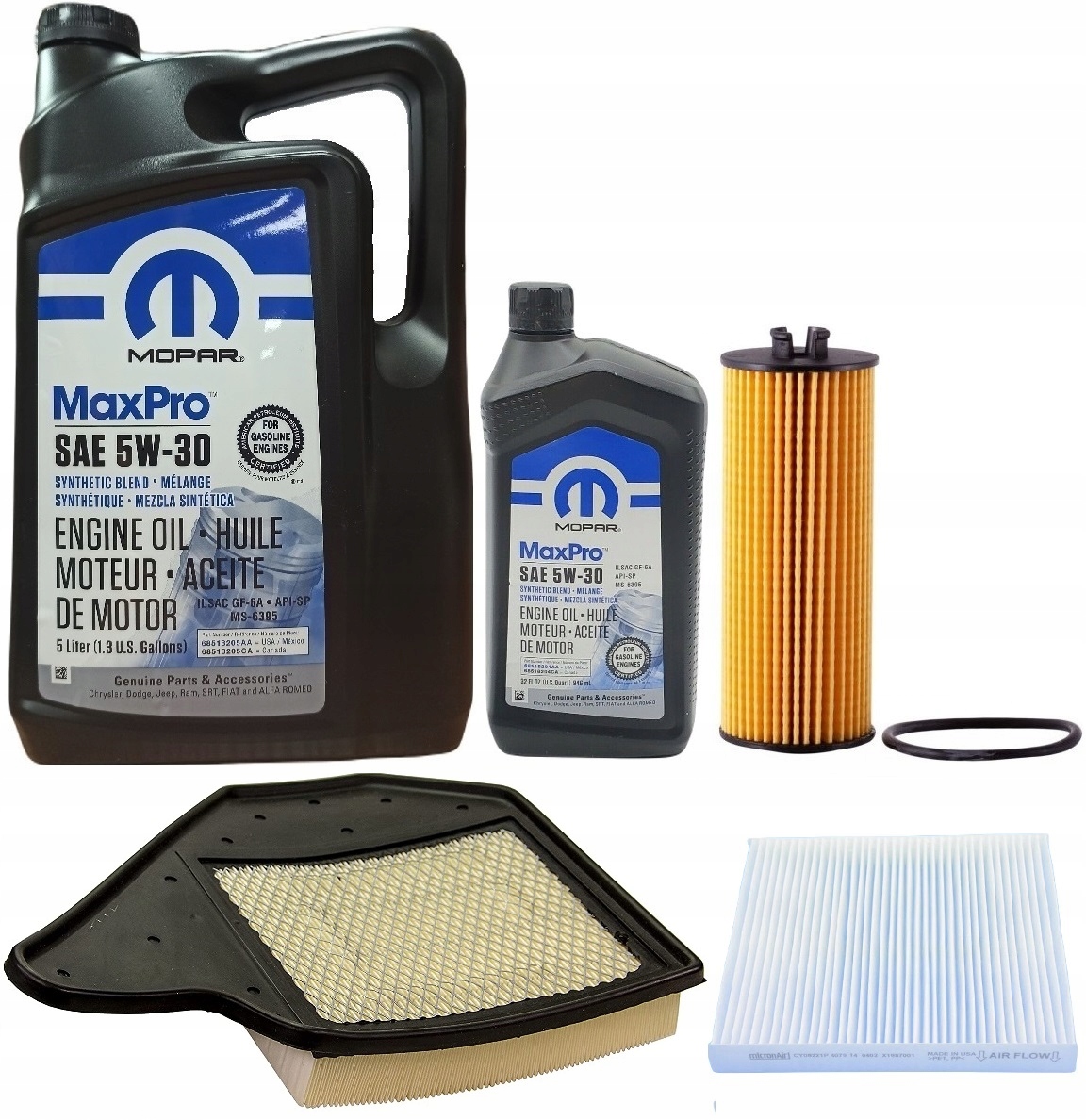 Mopar 5W30 6L+FILTRY Chrysler Town Cuntry 3,6