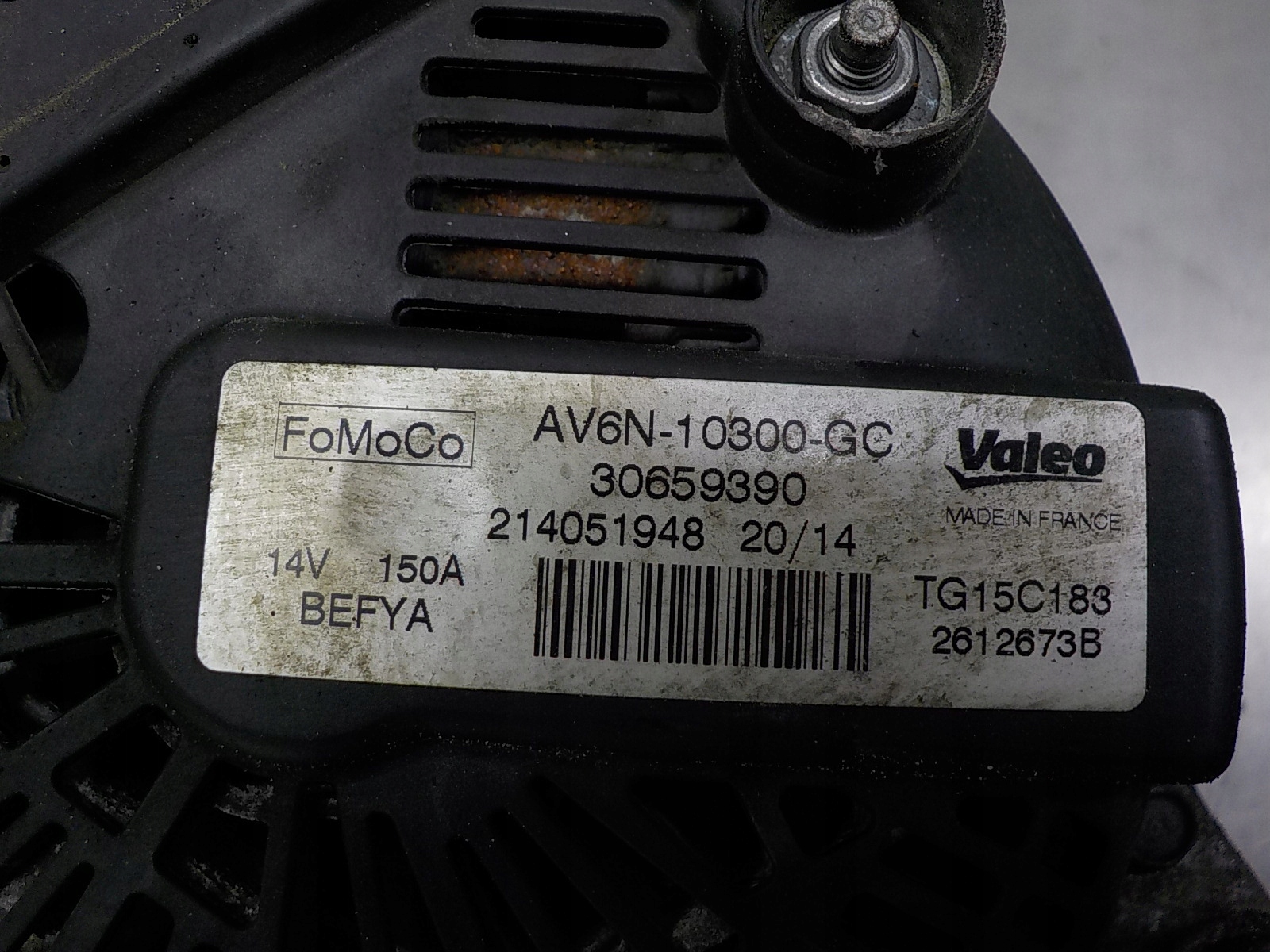 FORD FOCUS C-MAX 1.6 TDCI ALTERNATOR AV6N-10300-GC ORG