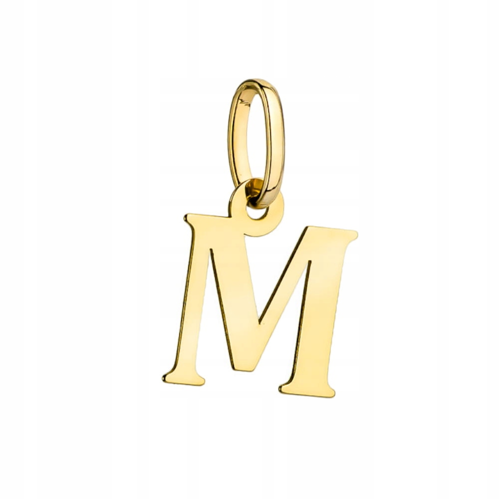 Zlatý přívěsek 585, elegantní dárek pro ni písmeno "M"