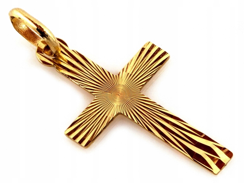 Zlatý dámský přívěsek 585, značkový kříž 14kt