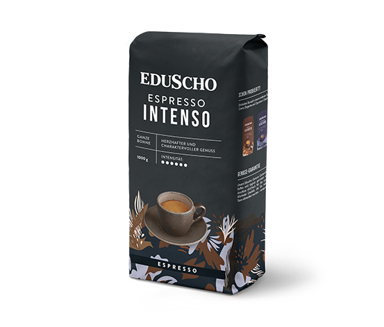 Levně Káva zrnková Eduscho Espresso Intenso 1 kg. Dovoz z Rakouska