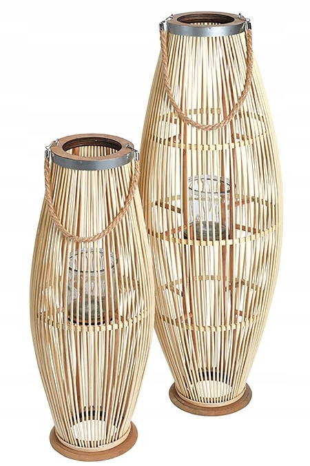 LAMPION BAMBUSOWY RATTANOWY LATARNIA 70 CM Materiał wykonania wiklina/rattan