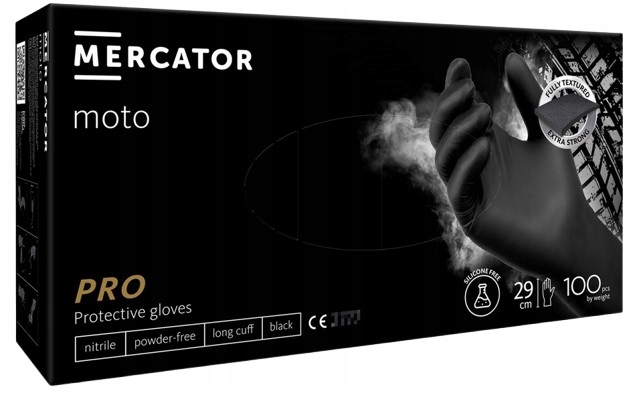 Rękawiczki Nitrylowe Mercator Ideall Nitrile Moto XL 100szt Mocne warsztat